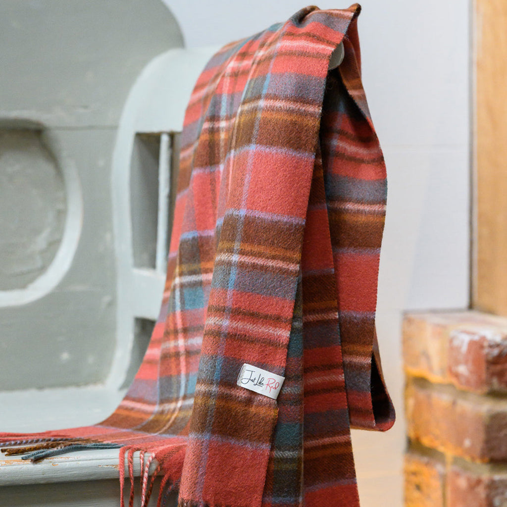 Antique Royal Stewart Tartan Cashmere Scarf