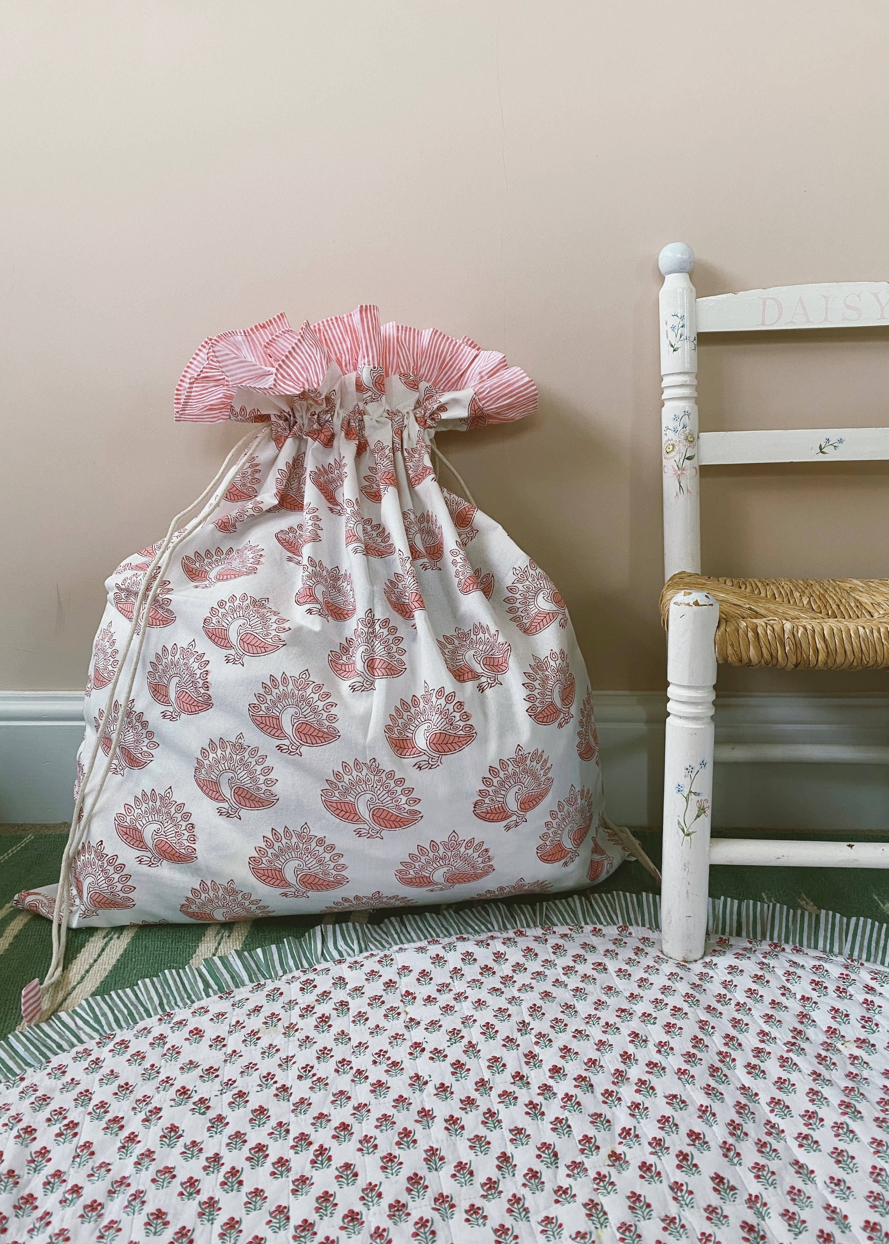 Pink Peacock Sack