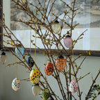 Hand Painted Paper Mache Easter Eggs 3cm | Set of 6