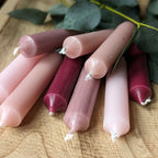 10 Mixed Short Dinner Candles | Pink Colour Assortment