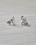 Silver Bee Stud Earrings