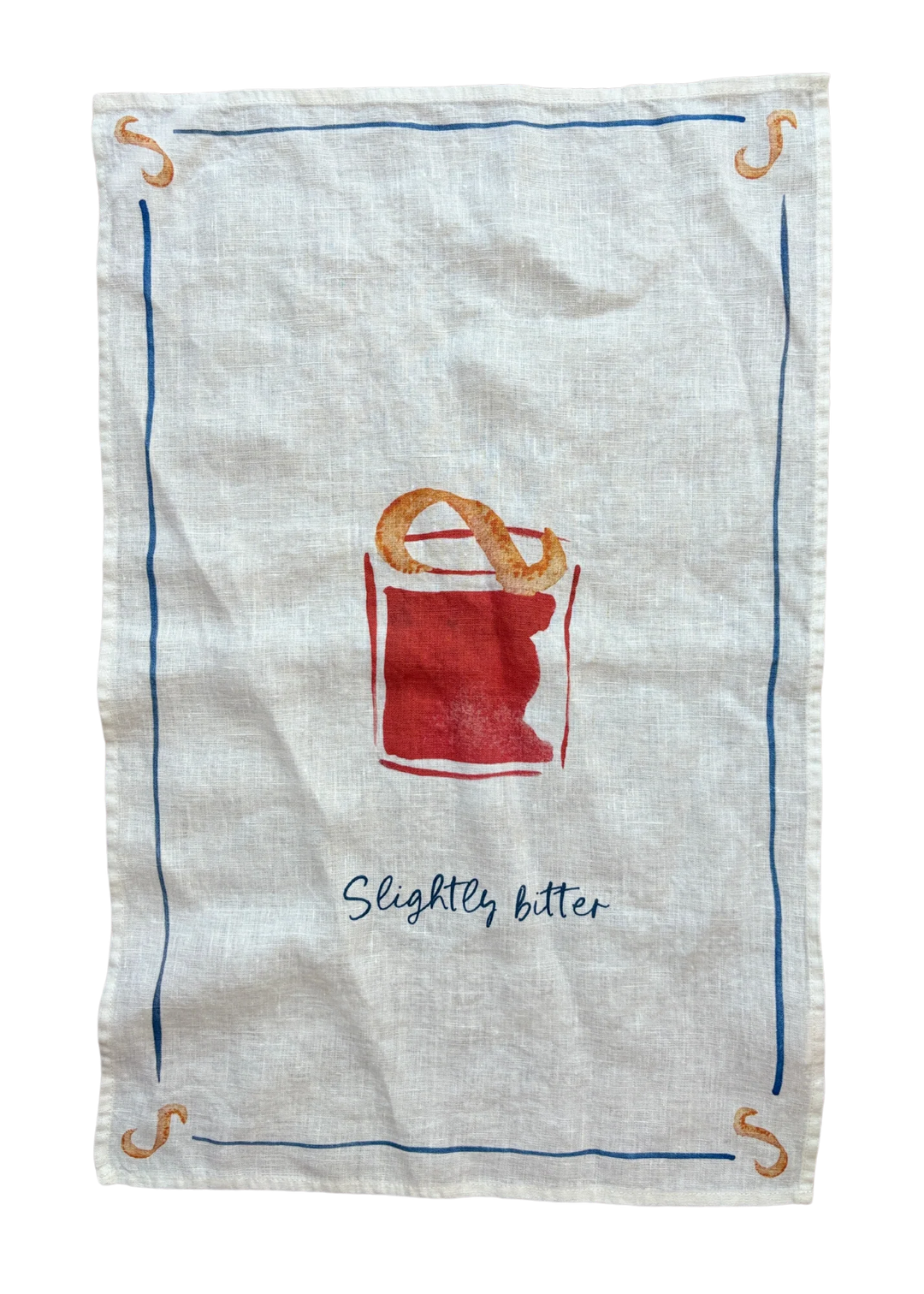 Slightly Bitter - Linen Tea Towel