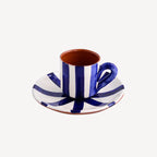 Striped Espresso Cup & Saucer