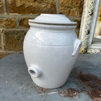 Vintage French Ceramic Fermentation Crock with Lid