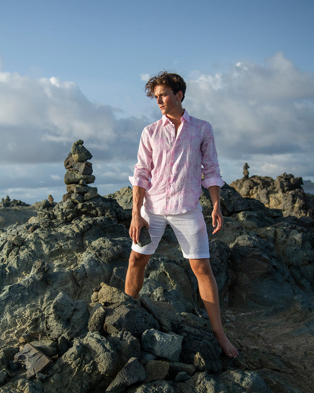 Mens Linen Shirt AGAVE