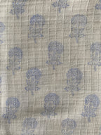Blue Motif Organic Cotton Baby Swaddle