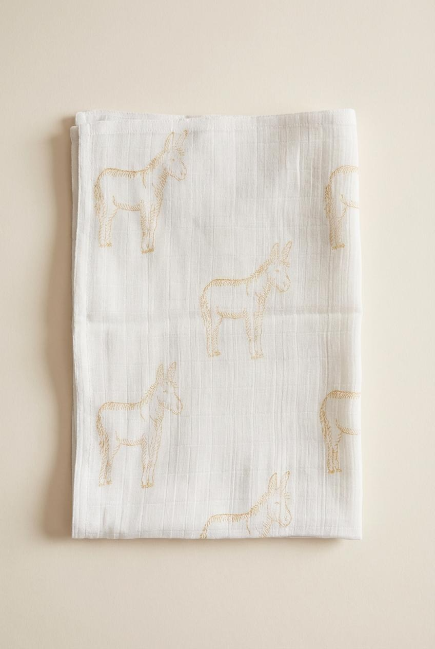 Yellow Donkey Organic Cotton Swaddle