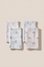 Blue Motif Organic Cotton Baby Swaddle