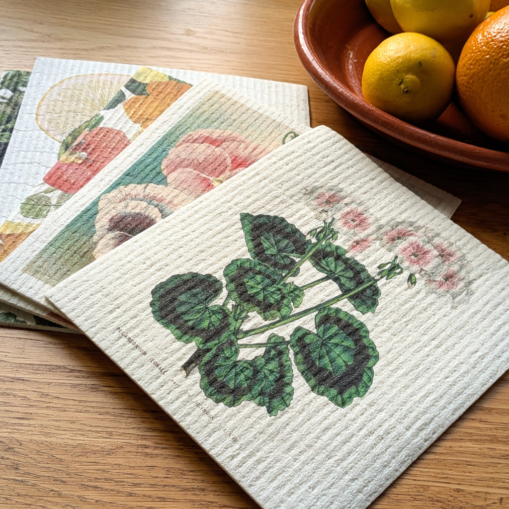 Swedish Sponge Cleaning Cloth | Assorted Floral & Botanical Designs