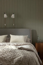 Velvet and Linen Throw