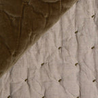 Velvet and Linen Throw