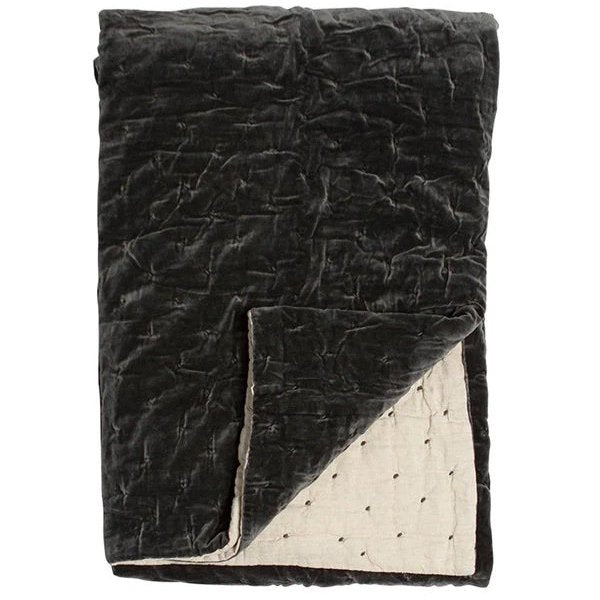 Velvet and Linen Throw