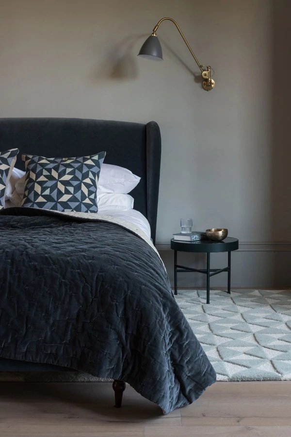 Velvet and Linen Throw