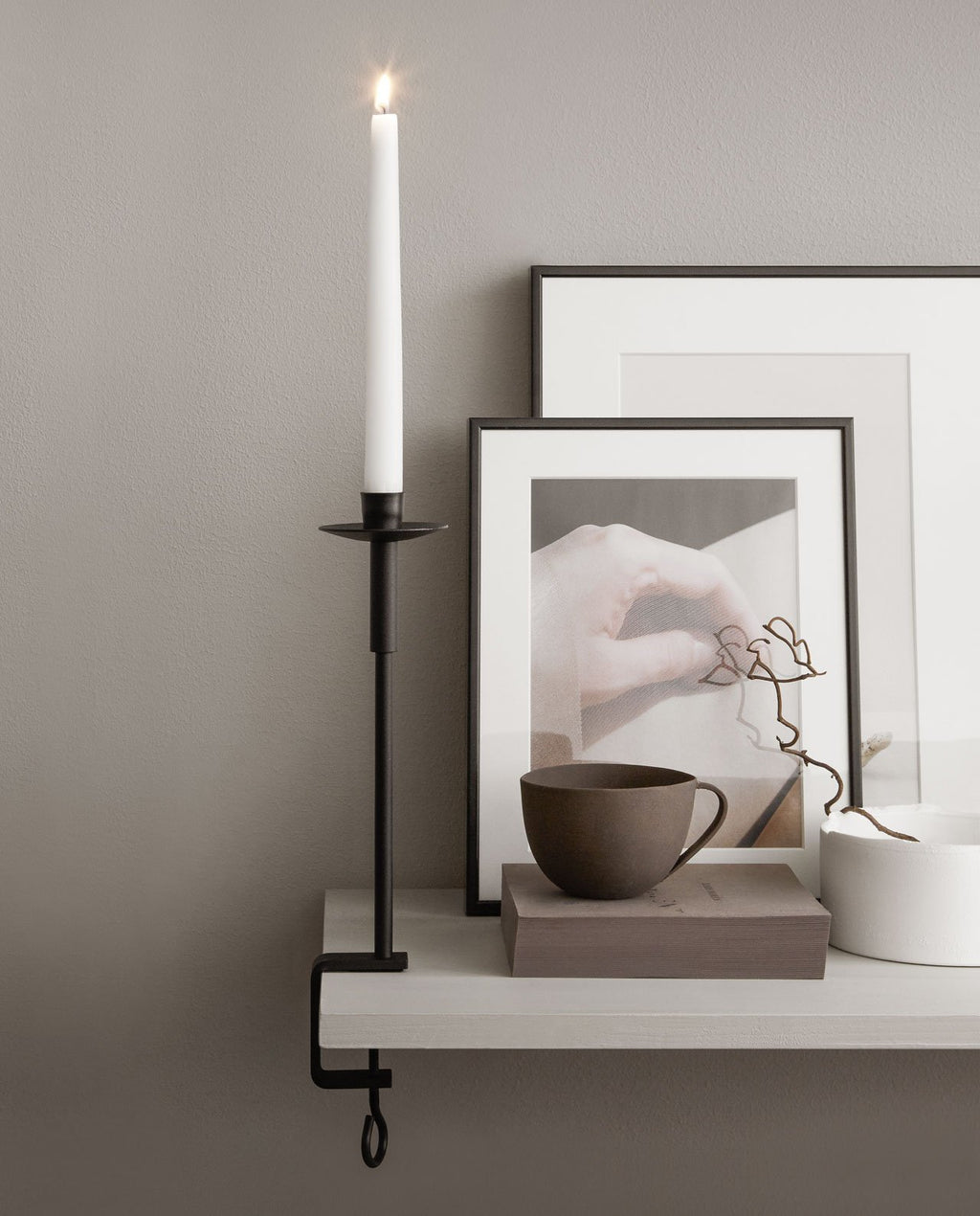 Iron Clamp Candleholder