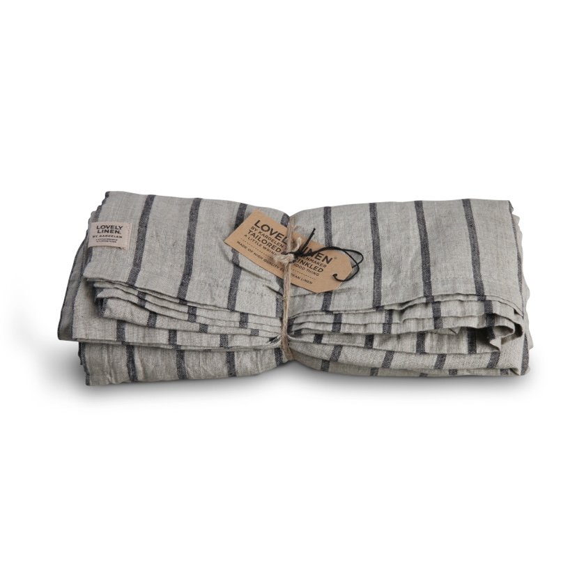 Linen Tablecloth Deep Charcoal Grey