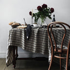 Linen Tablecloth Deep Charcoal Grey