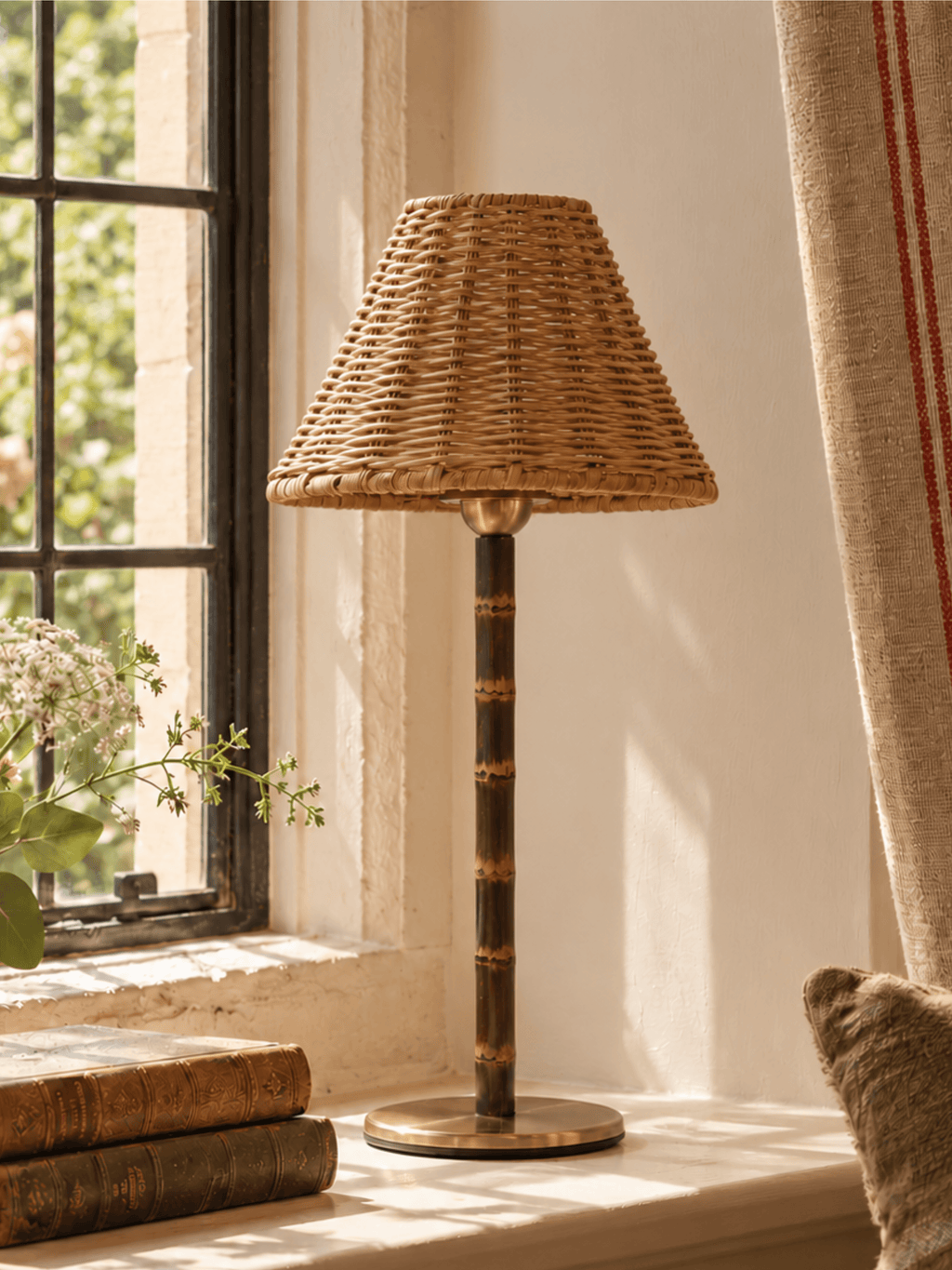The Raffles Cordless Bamboo Lamp