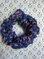 Pack of three block print Hair scrunchies