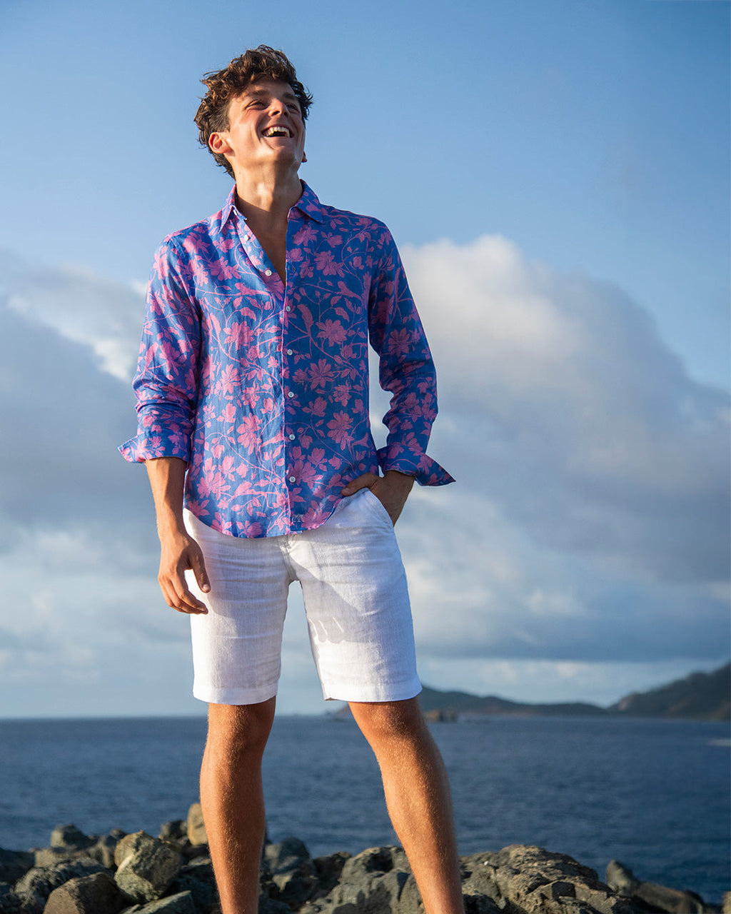 Mens Linen Shirt IGUANA