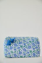 Blue Floral Organic Cotton Wash Bag