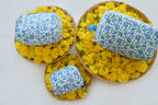 Blue Floral Organic Cotton Wash Bag