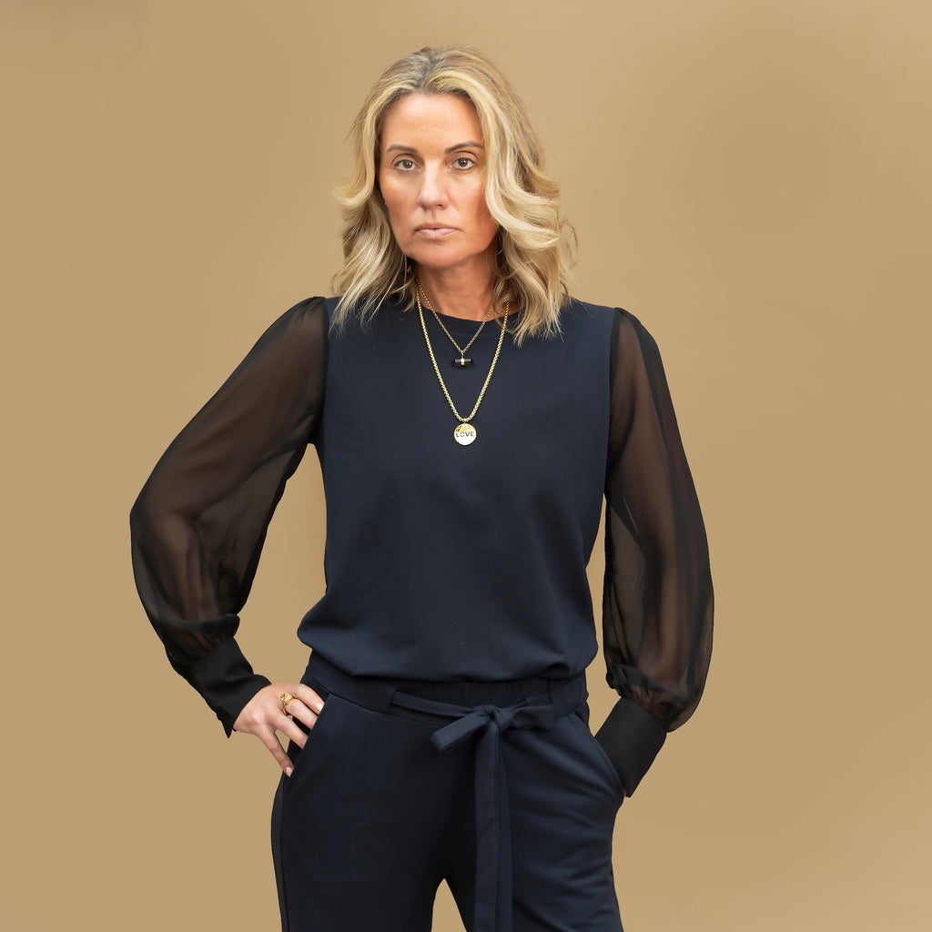 Daphne Sheer Sleeve Top