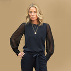 Daphne Sheer Sleeve Top