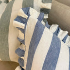 Whitby Stripe Cushion - Blue