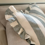 Whitby Stripe Cushion - Green