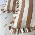 Whitby Stripe Cushion - Terracotta