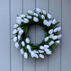Tulip Wreath - White