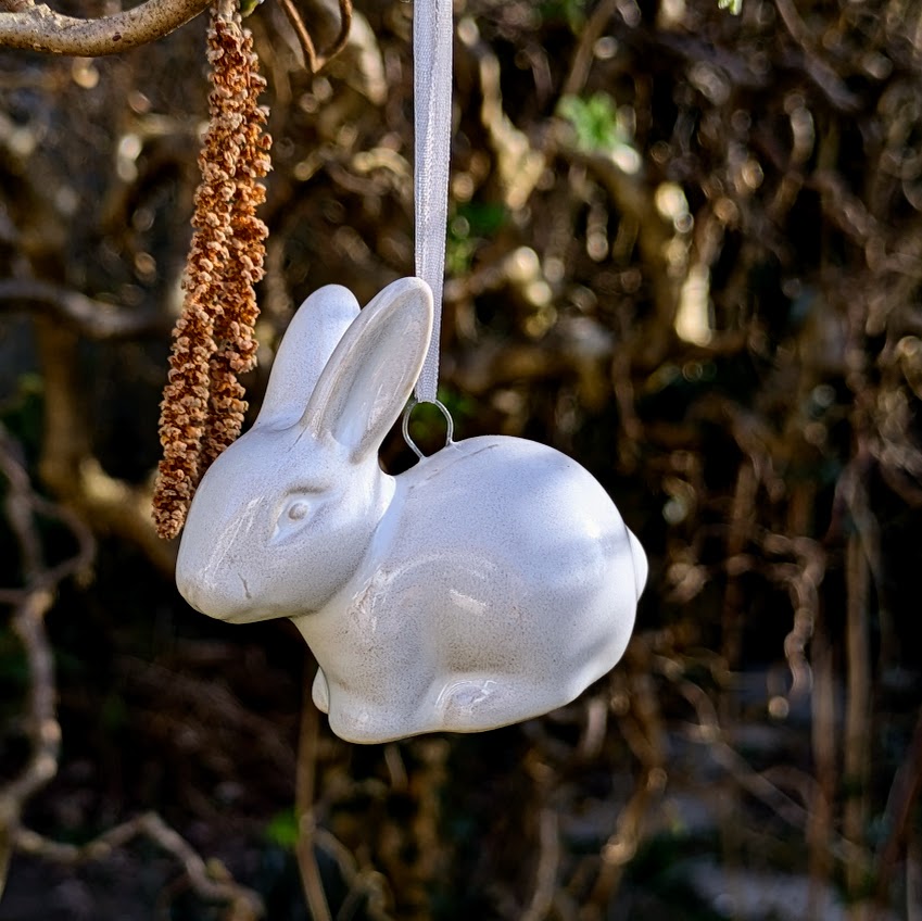 Hanging Ceramic Easter Bunny Decoration