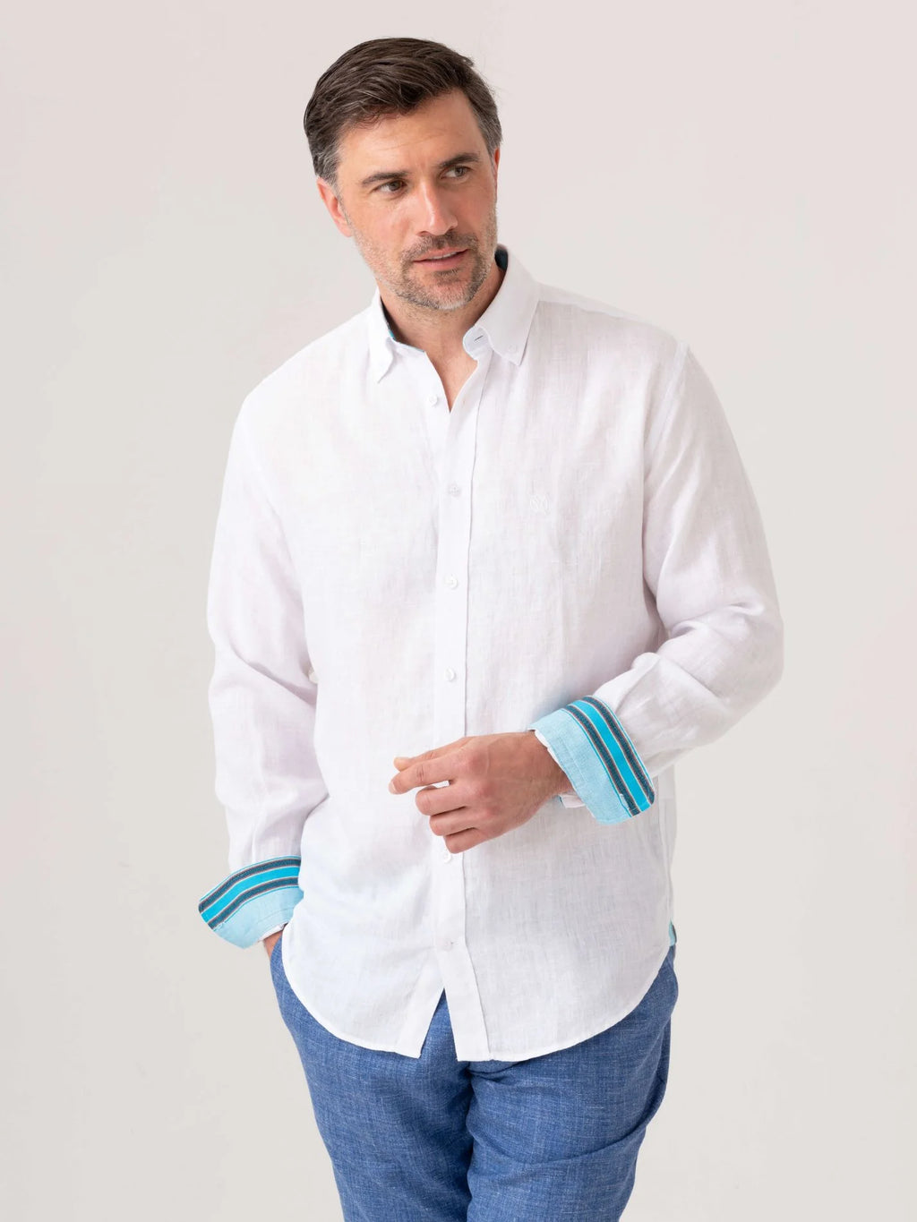 Luo Classic White Linen Shirt