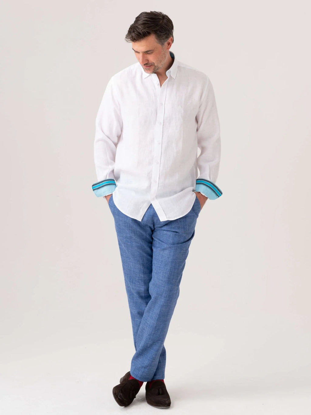 Luo Classic White Linen Shirt