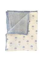 Blue Organic Cotton Toddler Quilt