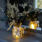 Winter Dried Flowers With Eucalyptus Glow Vase