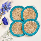 Seagrass Coasters - Teal (set of 4)